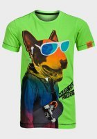 Bawełniany t-shirt, Street Board Skate, kolor neonowo limonkowy, rozm. 164